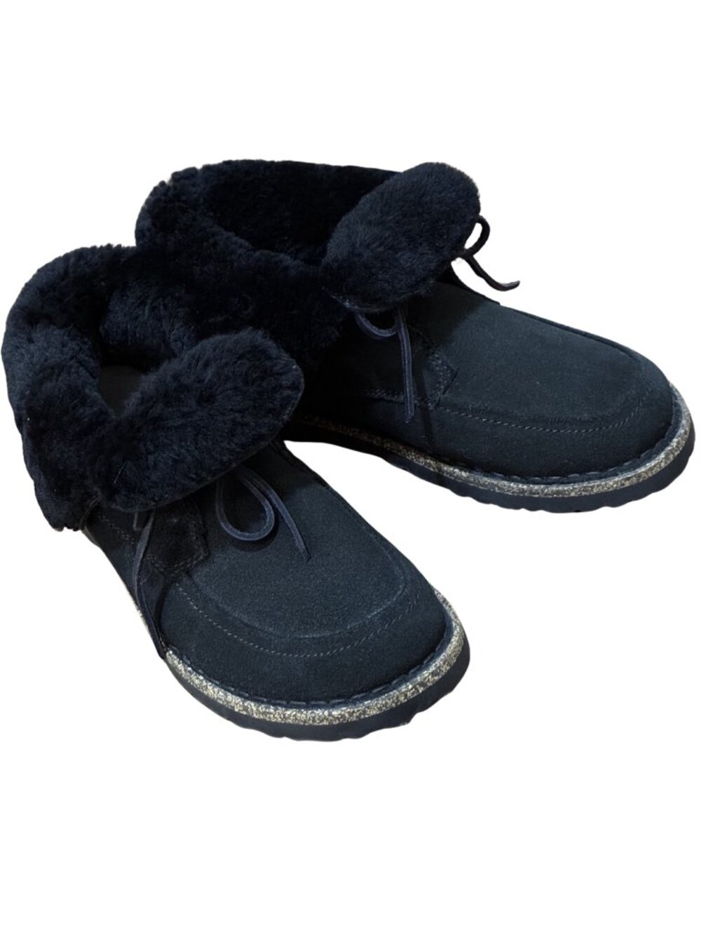 Birkenstock Bakki Black Suede Shearling Lined Ankle Boots EU 38 US 7 Winter/Fall - Picture 6 of 7